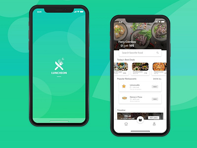 Luncheon app branding design icon illustration logo typography ui ux vector