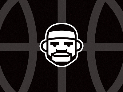 LeBron basketball black face lebron line man sport