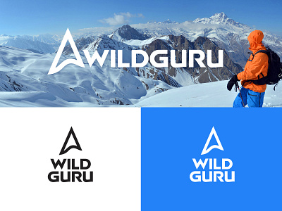 WildGuru alpinism brand branding geo logo logodesign logotype mark mountain mountain logo mountaineering ski touring trekking vector