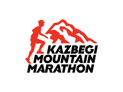 Kazbegi Mountain Marathon alpinism branding design geo kazbegi logo mark mountain mountaineering mountains running skyrunning sport sports logo trailrunning trekking vector
