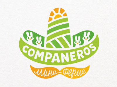 Companeros companeros farm logo mark organic rabbit