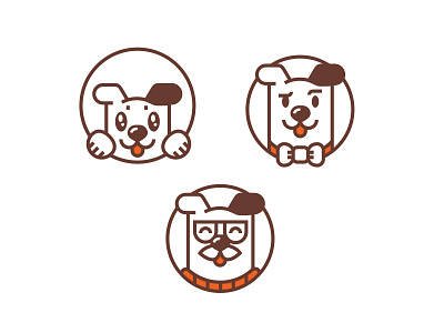 Some icons box dog puppy