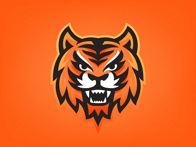 Tiger face logo mark mascot sport tiger