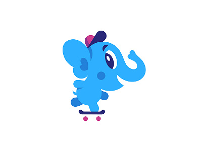Baby Elephant. Vector mascot baby character creativemarket elephant kid mascot skateboard vector