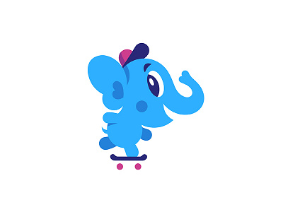 Baby Elephant. Vector mascot