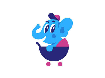 Baby Elephant :) baby creativemarket character elephant kid mascot vector