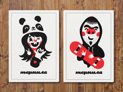 Mafia game. Characters for playing cards. black cards characters game illustration mad mafia red