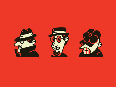Mafia characters accountant boss character driver face gangster illustration mafia man mobster pictogram
