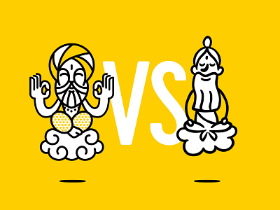 Character for Monk Says brand. See the winner on the next slide ayurveda branding character design illustration india mascot monk packaging packaging design vector yoga