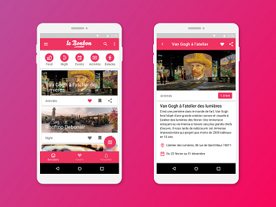 Redesign Lebonbon mobile app android le bonbon mobile app mockup pink redesign uiux