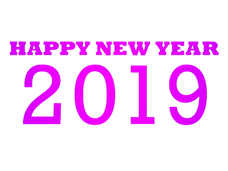 Happy New Year 2019 from/by Warren animation design typography