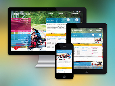 Dutch Water Dreams flowboard ipad iphone responsive website whitewater zoetermeer