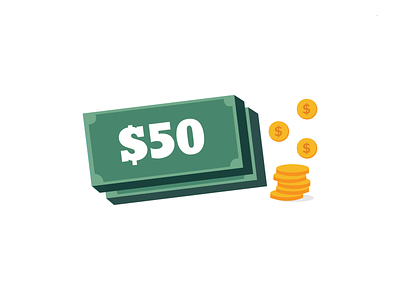 Money Illustration $ cash change coin digital dollar finance graphic design icon illustration illustrator money vector