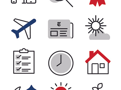 Icons advertising airplane checklist design devices house icon iconography icons light bulb marketing minimal moon newspaper pize plant product marketing search sun time