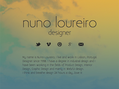 new landing page for nloureiro.com landing page