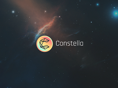 Logo Constella black blockchain branding coin color colors concept constella crypto cryptocurrency design logo monero