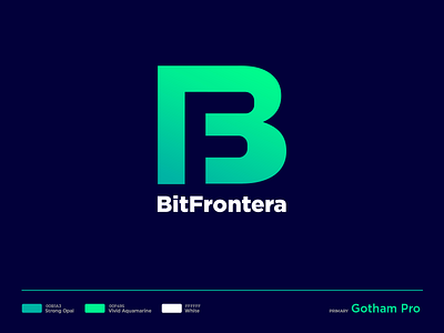 BitFrontera blockchain blog branding cryptocurrency design logo news