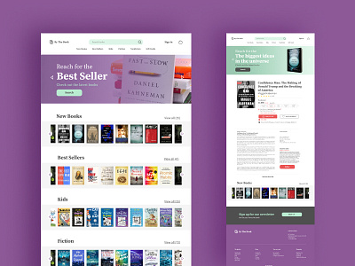 Website for online bookshop: landing page home page ui design figma landing page ui ux web design