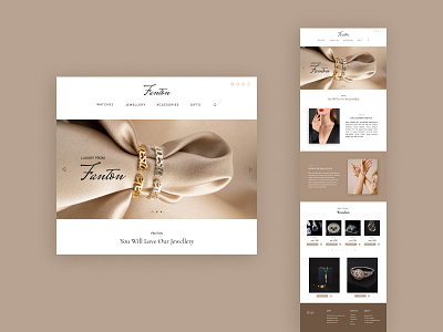 Website for a jewellery shop: landing page UI design figma landing page ui ux web design