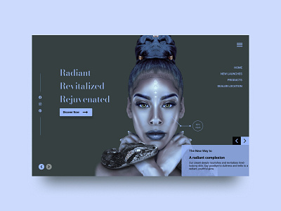 Website for the cosmetics industry: landing page UI design figma landing page ui ux web design