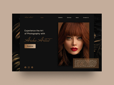 Website for the artist: landing page UI design figma landing page ui ux web design