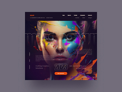 Website for a designer: landing page UI design figma landing page ui ux web design