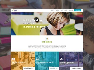 Educational Non-Profit Website design education layout ui web