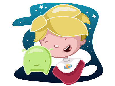 Final Space cute illustration netflix series smile vector