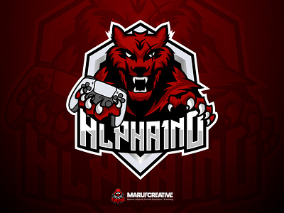 Crazy wolf mascot logo with PS5 cartoonmascot concept esport esport logo esportlogo esports esports logo illustration mascot mascot character mascot design mascot logo mascotlogo vector