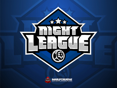 Night League mascot logo design