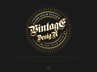 Vintage Design | Retro vintage logo design branding concept design esportlogo esports logo illustration retro vector vintage vintage badge vintage design vintage font vintage illustration vintage logo