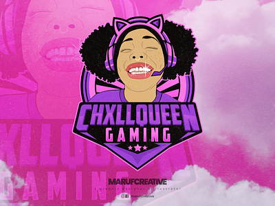 ChxllQueen Gaming Mascot Logo Design cartoonmascot esport esportlogo esports gaming gaming logo gaminglogo mascot mascot logo mascotlogo portait retro retro logo vector vintage vintage badge vintage font vintage logo