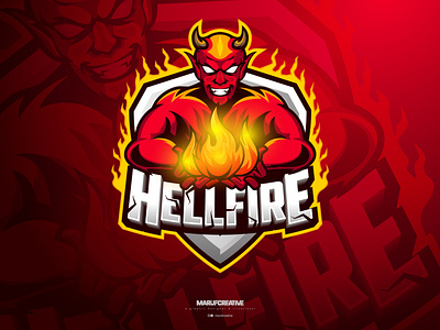 Hellfire Monster Gaming Esports Logo Design | MAscot logo