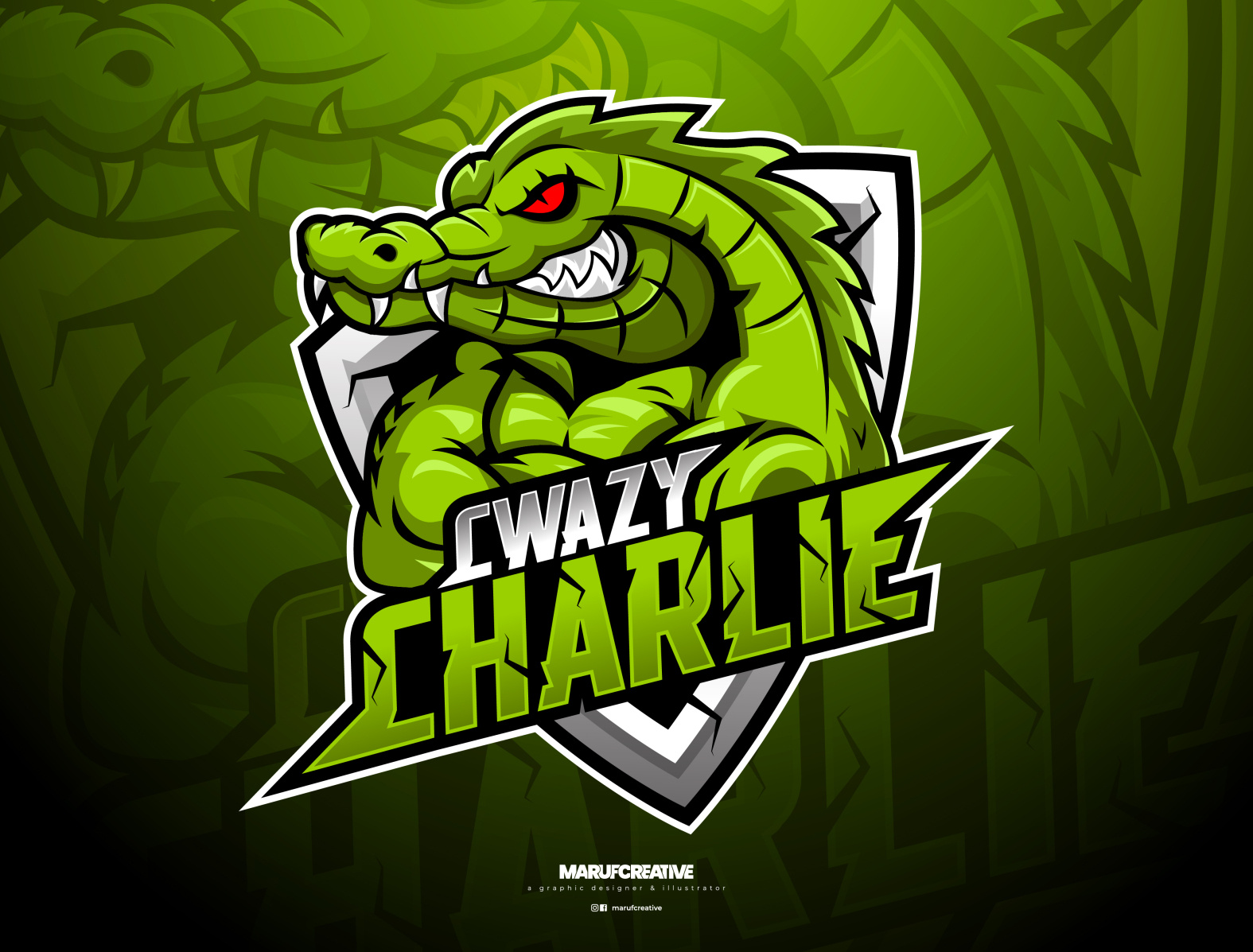 Crazy Crocodile Mascot Logo Design | Crocodile Vector by Maruf Sheikh ...