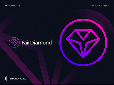 FairDiamond Crypto Logo Design 💎 branding cryptobranding cryptocurrencies cryptocurrency cryptologo crytpo flatlogodesign logo logodesigner marufcreative minimallogodesign