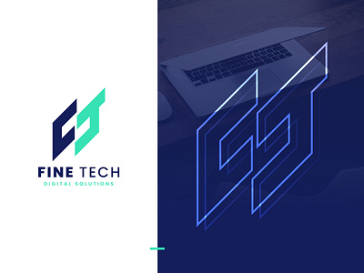 FineTech Minimal Modern Logo Design, Tech Logo branding creative logo finetech flat logo logo design logo icon marufcreative minimal logo simple logo
