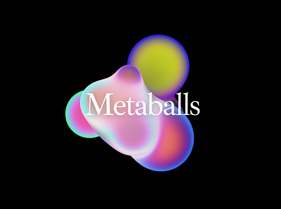Metaballs 3d animation graphic design