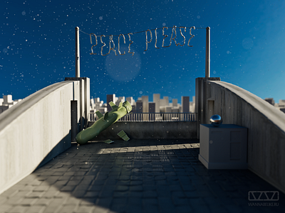 Peace, please [5] 3d cg cgi cinema4d illustration peace visualisation war