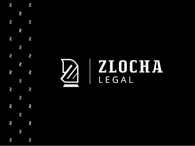 Zlocha Legal Logo + Pattern brand brand design branding creative creative logo design elegance elegant icon law law firm lawyer logo minimal minimalist logo pattern