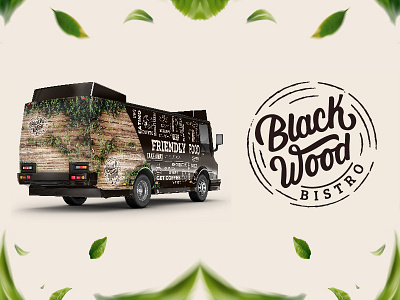 Black Wood Bistro Logo brand design branding creative creative logo design handlettering icon logo typography
