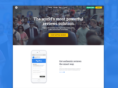 Yotpo Hompage brand design homepage marketing rebrand redesign reviews startup traffic ui ux widget