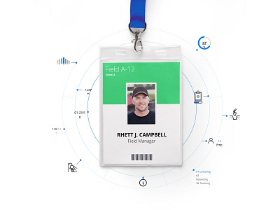 Id card brand card data employee id illustration tag