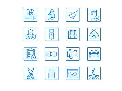 Ag-tech icons (WIP) activities agriculture brand data employee framing icon illustration tech