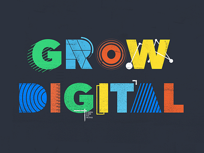 Grow Digital brand color data illustration pattern typography