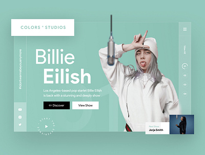 Colors Show Minimalist Website Concept branding concept design interface minimalist ui ux website