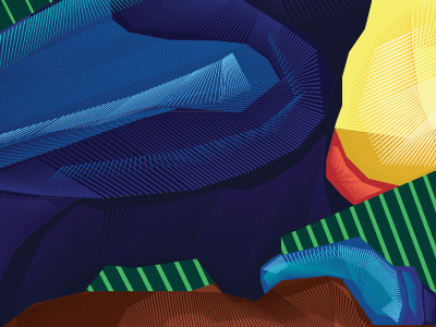 Detail Shot Toucan Line Illustration abstract app brasil colorful flat illustration line mural polygonal shading ui