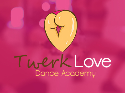 Twerk Love Dance Academy beat bubble but dancing hip hop love music naughty queen rap sexy twerk twerking logo