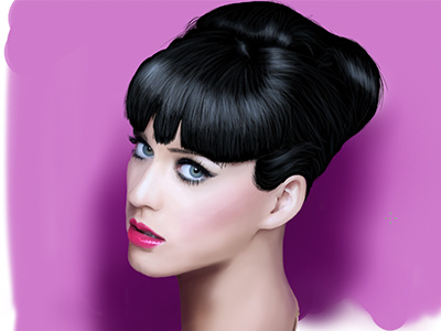 Katy Perry Digital Portrait (Wip) digital portrait illustration katyperry musician person portrait realistic sing song wacom woman