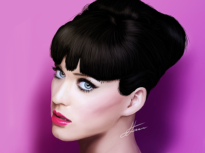 Katy Perry Digital Portrait digital portrait illustration katyperry musician person portrait realistic sing song wacom woman