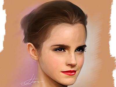 Emma Watson Speed Painting actress digital portrait emma watson harry potter hermione hollywood illustration sex symbol speed painting wacom
